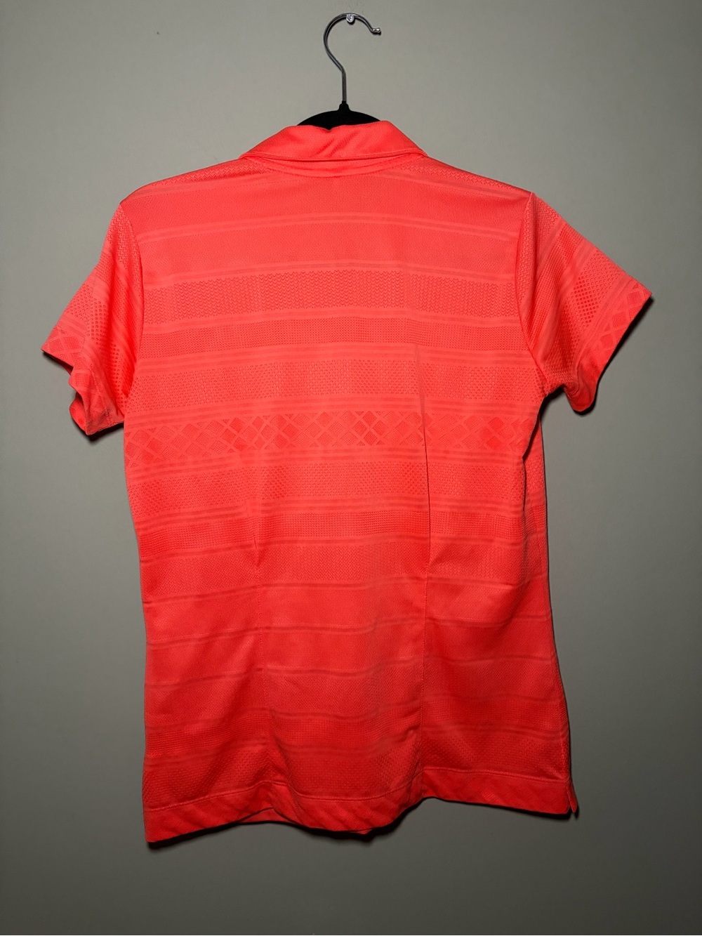 Nike Golf Women’s Dri-FIT Jacquard Textured Polo Shirt Medium Coral Performance - Picture 10 of 14